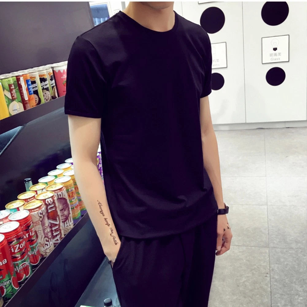 Stylish Men Oversized Casual T Shirt with Breathable Fabric for Summer