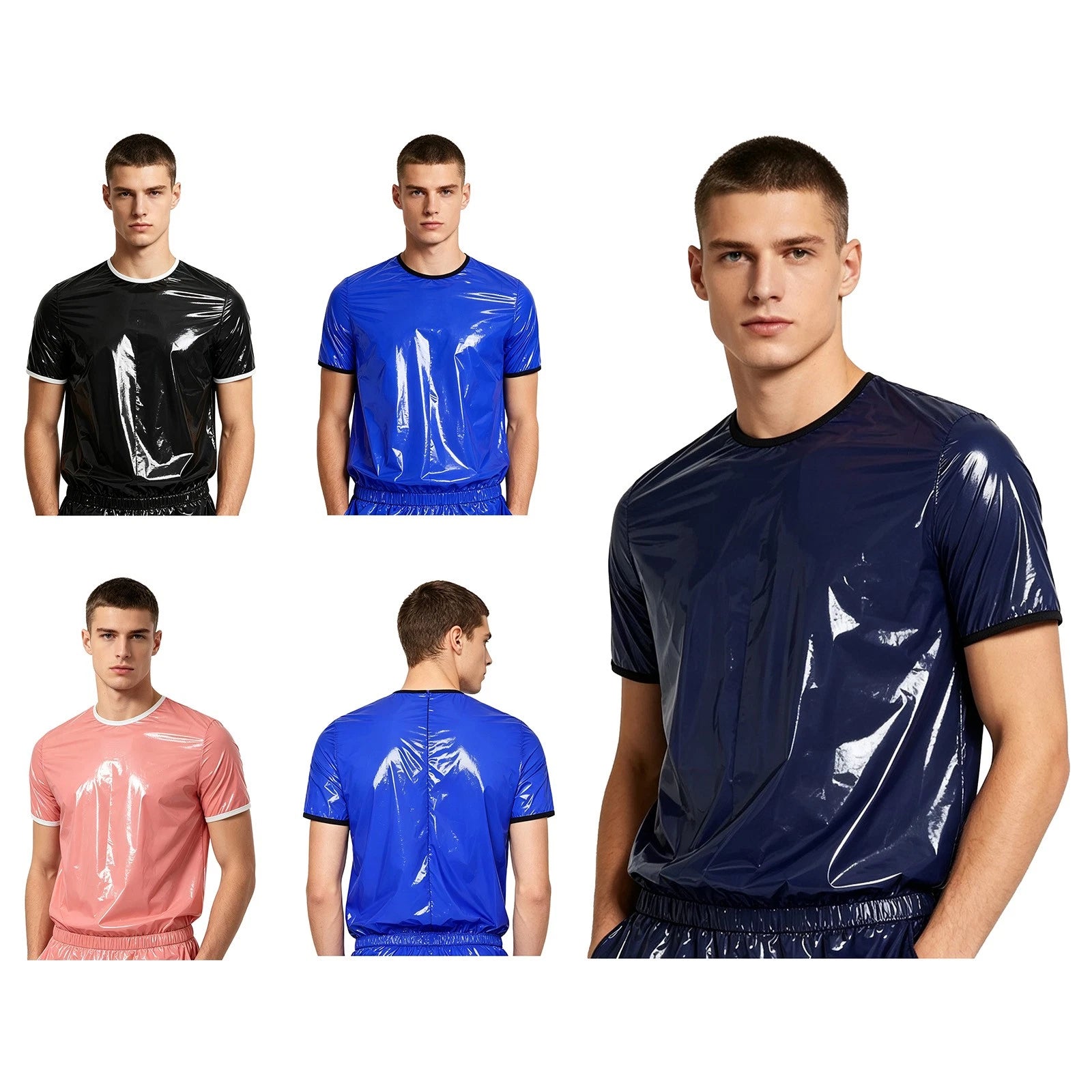Men T-shirt Modern Tops Sports Top Costume Water Resistant Outings Trim Stage
