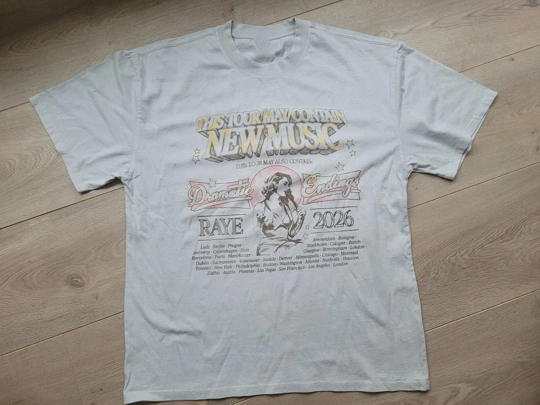 RAYE Tour Merch 2026 T-shirt reprint
