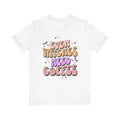 Coffee Lovers Halloween Tshirt, Women's Tee, Soft and Festive Shirt for Fall