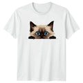 Adorable Peeking Cat With Big T-Shirt Cute Cat Gift For Him And Her