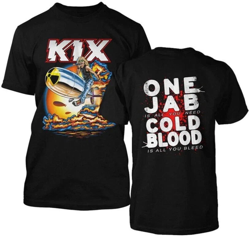 Vintage Is All You Need Kix Band Shirt 2 Sides Classic Black Unisex S-5XL