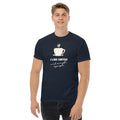 I like coffee and maybe 3 people men's heavyweight tee