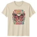 Trust Your Visions Retro Butterfly Boho Vintage Graphic T-Shirt