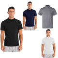 Men's short sleeve undershirt basic T-shirt stand-up collar casual shirt short sleeve shirt