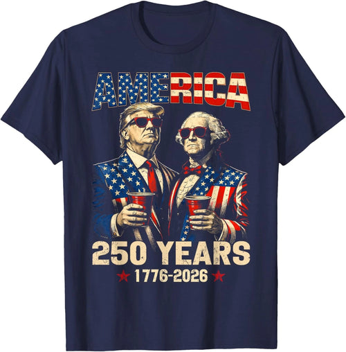 250 Years America Anniversary 250th Funny Trump Washington Unisex T-Shirt