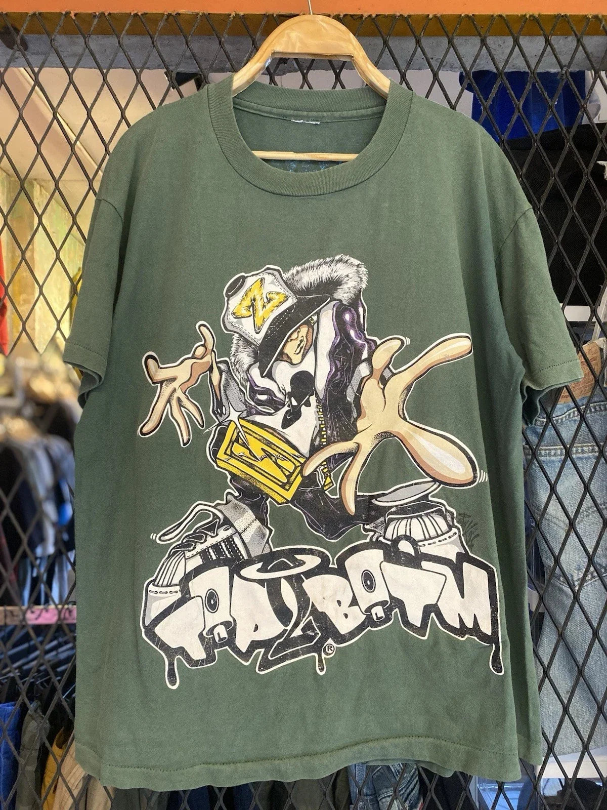 Vtg 90s Top2bot'm Snorkill T shirt By Zodak / Pop Art Graffiti Graphic Vintage