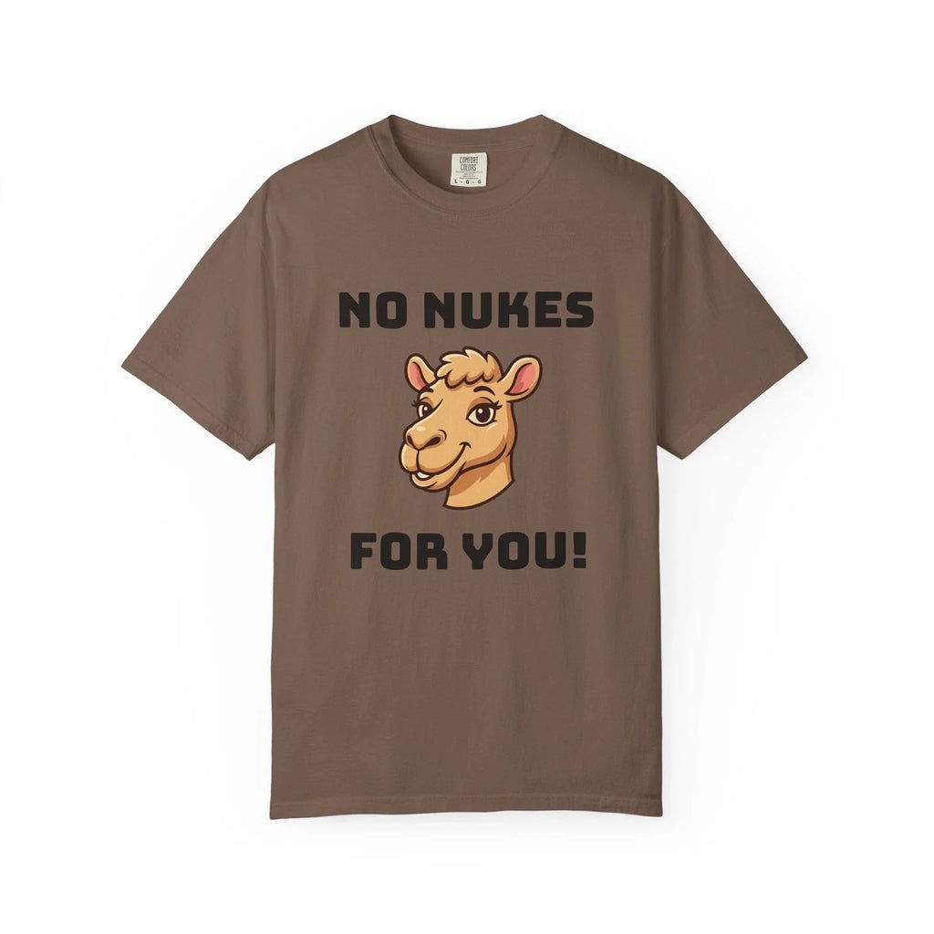 No Nukes Camel Illustration T-shirt | Anti Nuclear Message