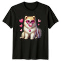 Fluffy Dog Heart Sunglasses Bubble Gum Dogs Animals Mens T-Shirt Womens Tee