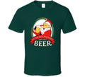Most Wonderful Time For A Beer Santa Claus Christmas T Shirt