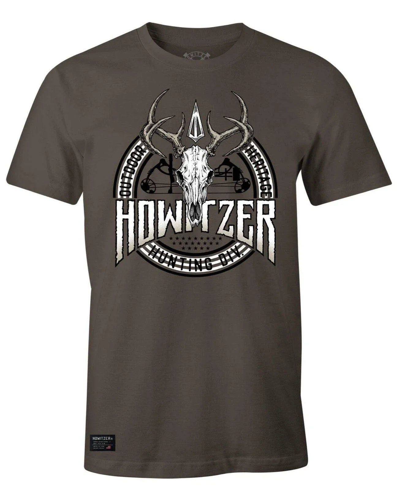 Howitzer Style Men's T-shirt Bow Skull Military Grunt MFG