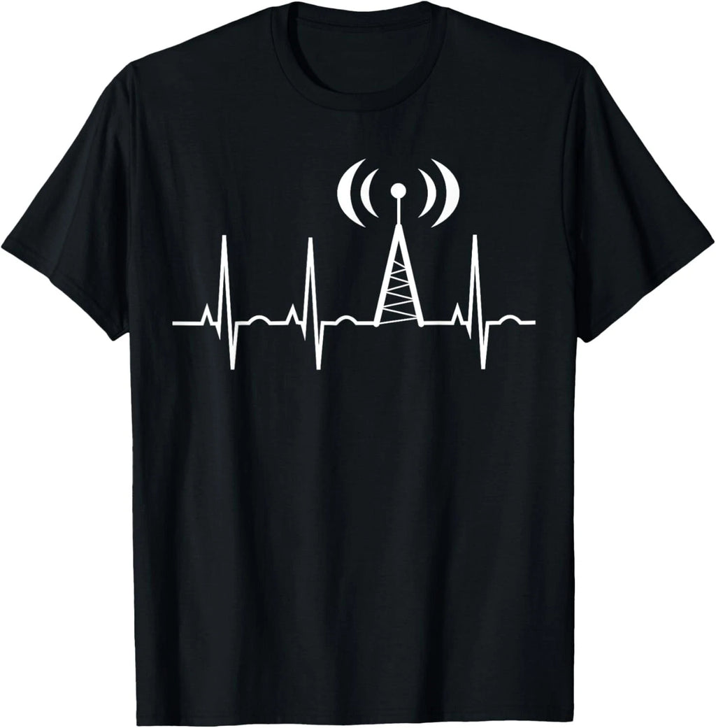 HAM Radio Gifts for Dad Ham Radio Operator Heartbeat Gift Unisex T-Shirt