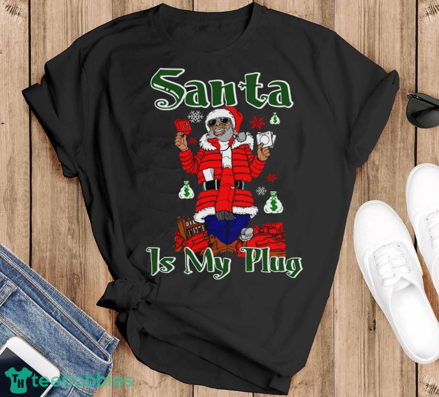 Santa Claus, Ugly Christmas Sweater, Santa is the Plug, Hip Hop Christmas Sweater