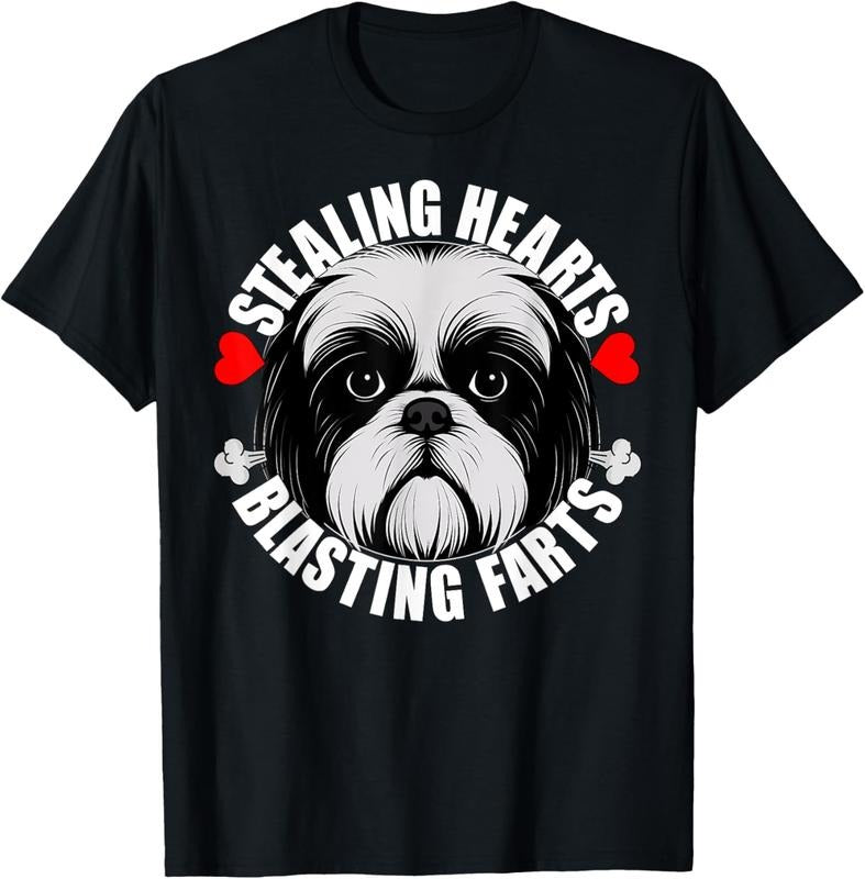 shirts Funny Shih Tzu Stealing Hearts Blasting Farts Puppy Dog T-Shirt Hoodie, Sweatshirt | HypeDripTees.com