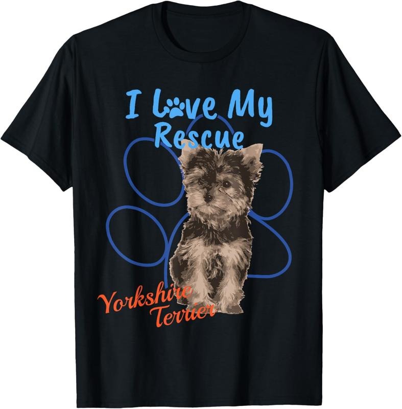 shirts I Love My Rescue Yorkshire Terrier Cool Adopted Dog T-Shirt Hoodie, Sweatshirt | HypeDripTees.com