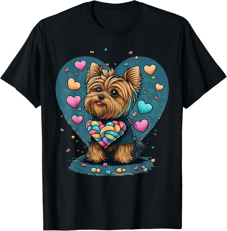 shirts I Love My Yorkshire Terrier Yorkie Dog Valentines Heart Art T-Shirt Hoodie, Sweatshirt | HypeDripTees.com