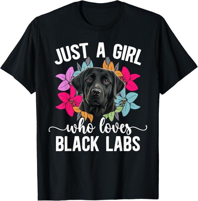 shirts Just A Girl Who Loves Black Lab Owner Black Labrador Lover T-Shirt Hoodie, Sweatshirt | HypeDripTees.com