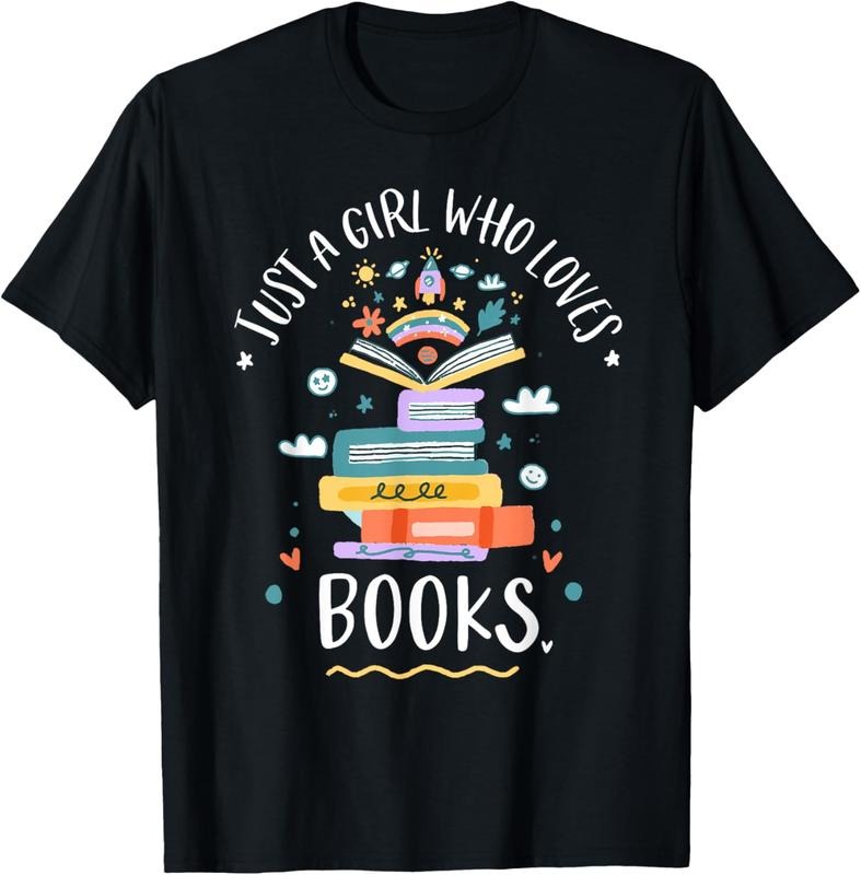 shirts Just A Girl Who Loves Books Gifts For Bookworm T-Shirt Hoodie, Sweatshirt | HypeDripTees.com