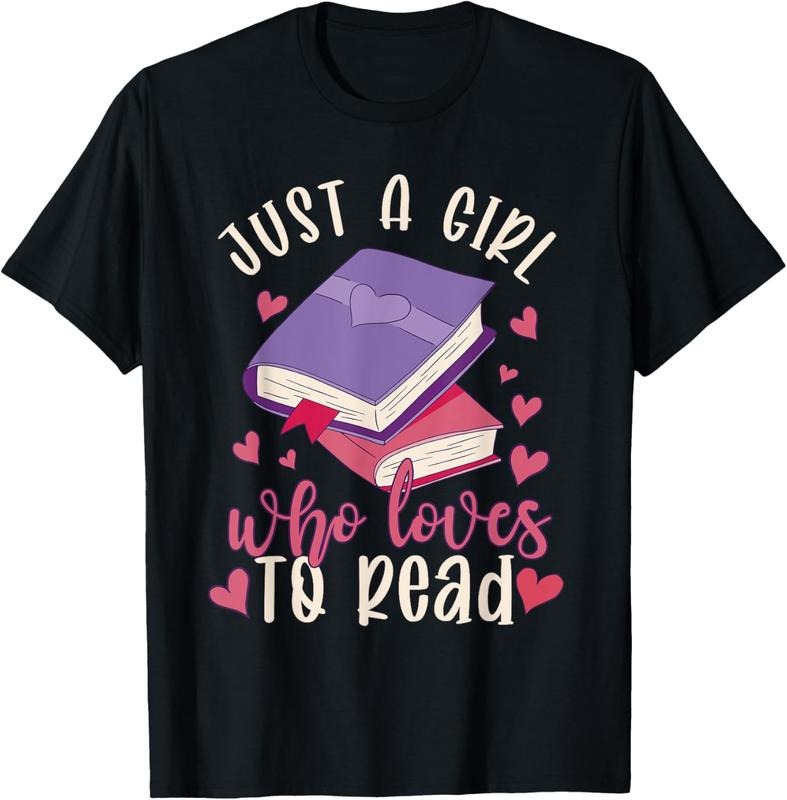 shirts Just A Girl Who Loves To Read Funny Girls Bookworm T-Shirt Hoodie, Sweatshirt | HypeDripTees.com