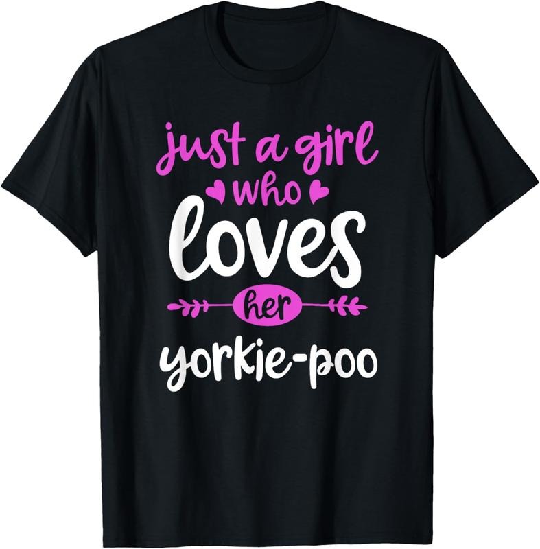 shirts Just a Girl Who Loves Her Yorkie-Poo T-Shirt Hoodie, Sweatshirt | HypeDripTees.com