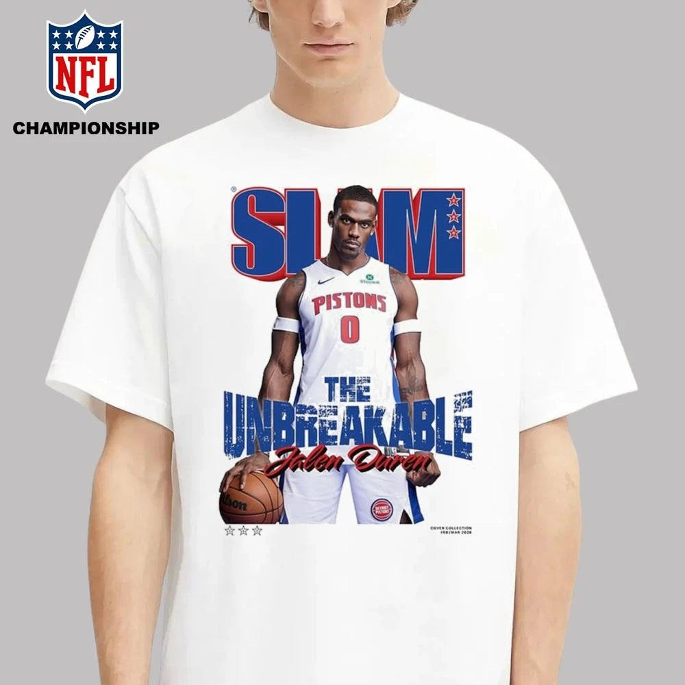 SLAM 260 Cover Tee Jalen Duren The Unbreakable NBA White Shirt