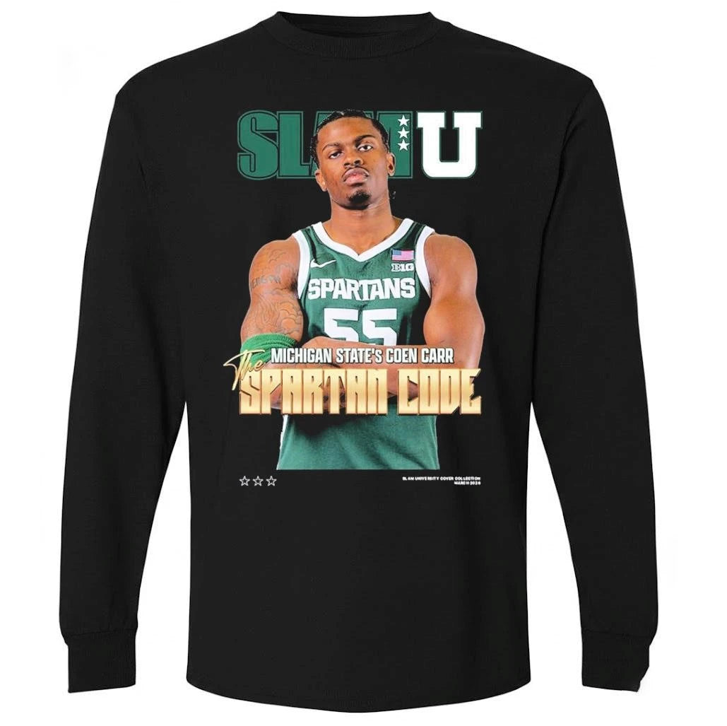 SLAMU Michigan State Spartans Coen Carr The Spartan Code Magazine Cover Shirt