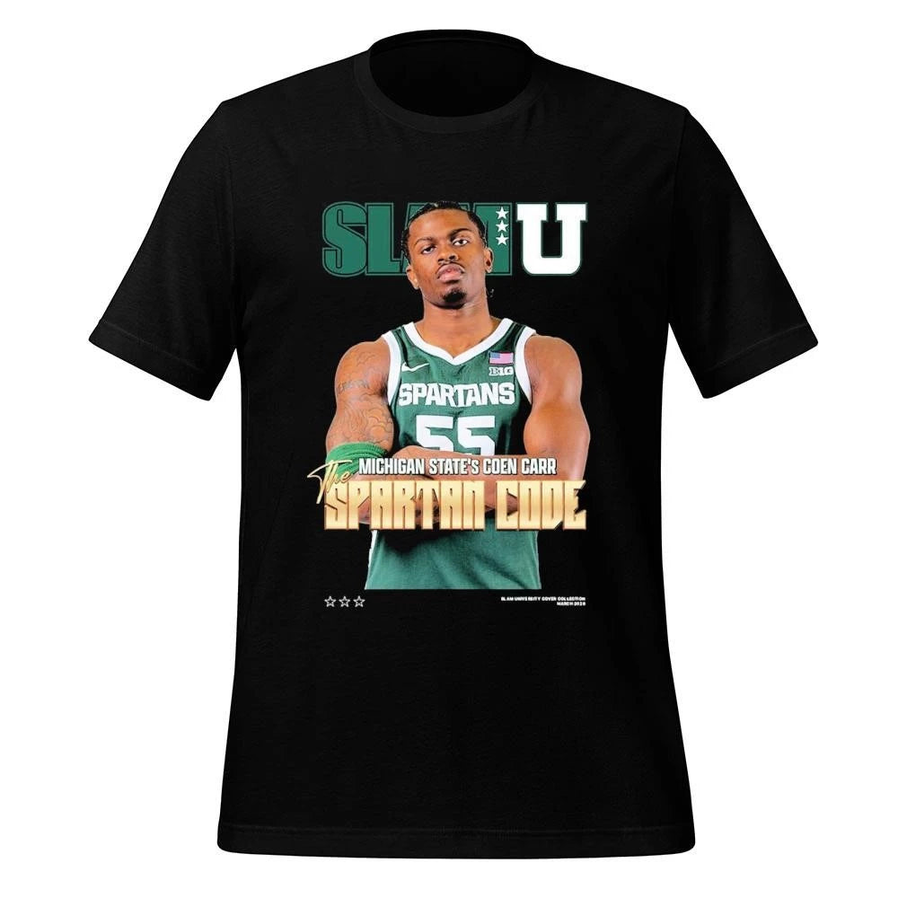 SLAMU Michigan State Spartans Coen Carr The Spartan Code Magazine Cover Shirt