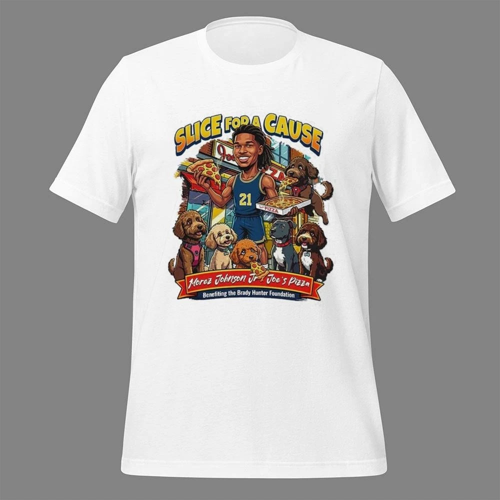 Slice For A Cause Morez Johnson Jr Joes Pizza Shirt