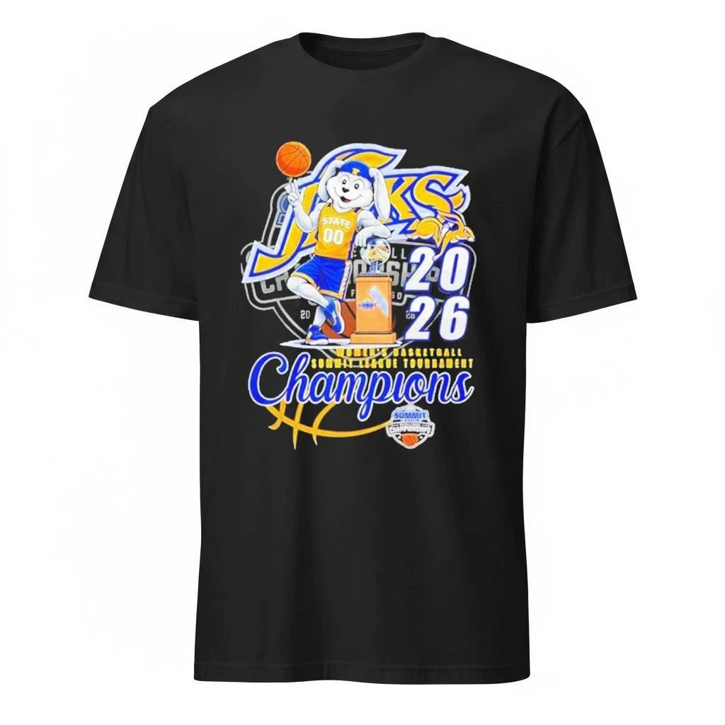 South Dakota State Jackrabbits 2026 Summit League Women’s Basketball Tournament Champions Mascot Shirt