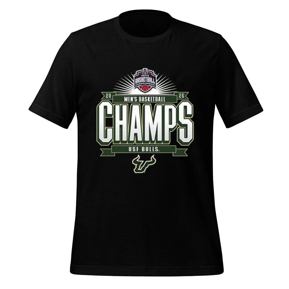 South Florida Bulls 84 Unisex 2026 American Conference Men’s Basketball Tournament Champions Shirt