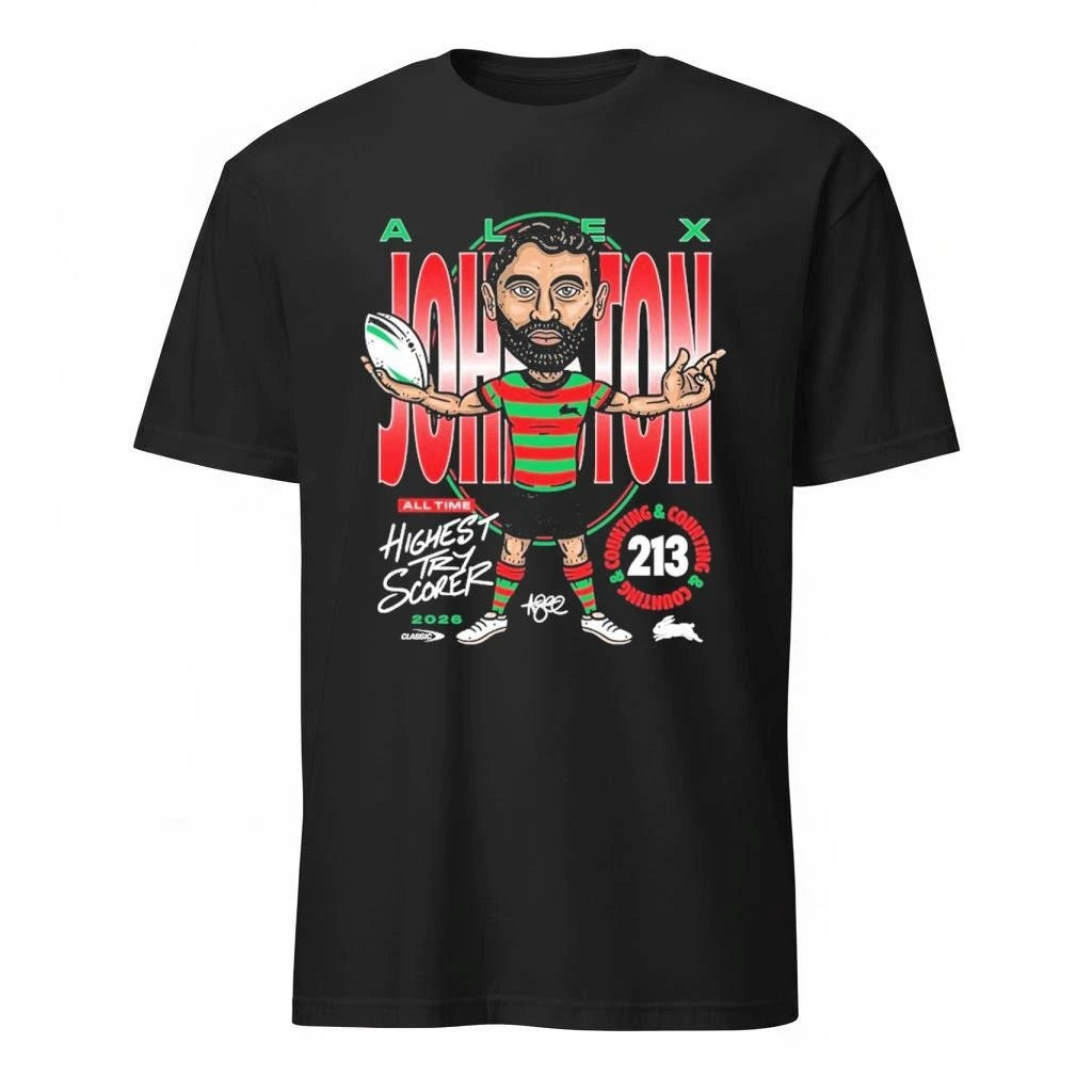 South Sydney Rabbitohs Alex Johnston Record Breaker Edition Shirt