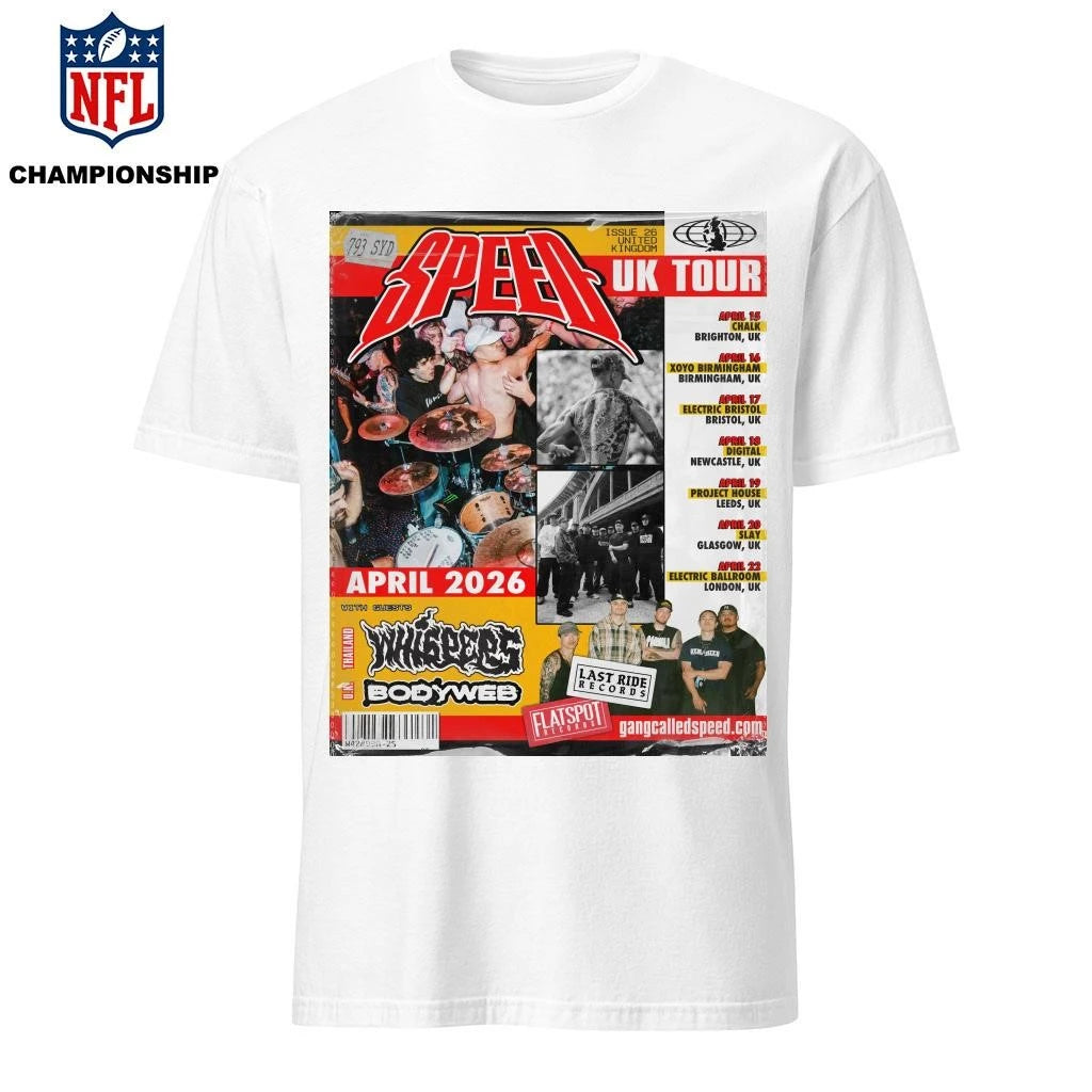 Speed UK Hard Core Tour April 2026 Flyer Poster Shirt