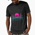 Synthwave Neon Desert Grid by Nocturnal-Vines