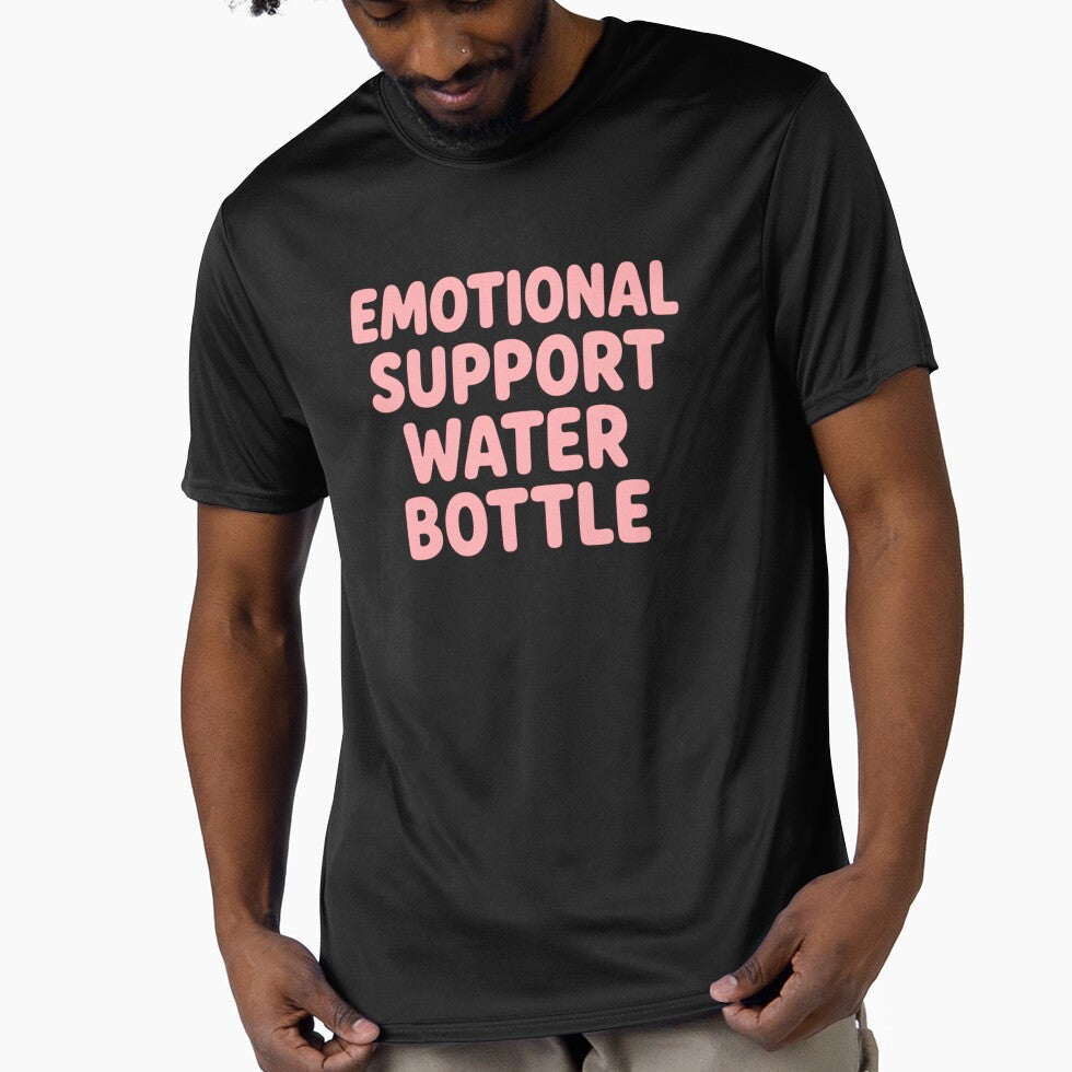 Emotional Support Water Bottle – Funny Self Care Aesthetic Quote by Afridi Art House