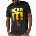 Send It Rock Climbing Bouldering Funny Climber Boy by GrandeDuc