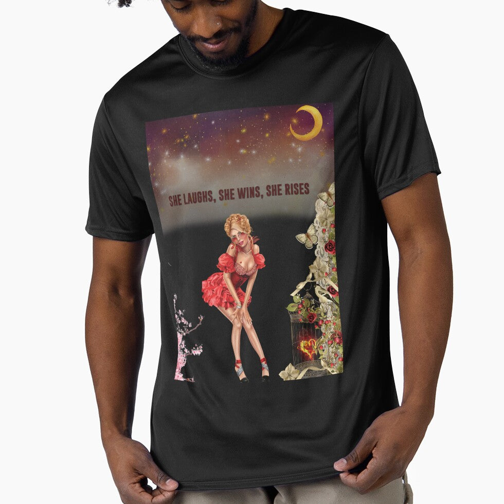 Holiday Aesthetic Art – Dark Feminine Power, Night Sky Fantasy Girl, Vintage Retro Style | Nyota by GraphixKing999