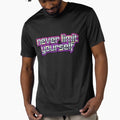 Never Limit Yourself Synthwave Retro Futuristic Neon T-Shirt by weeomano