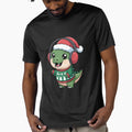 Kawaii Chibi Dinosaur in Ugly Christmas Sweater – Funny Holiday Singing Design by ColorSplash123