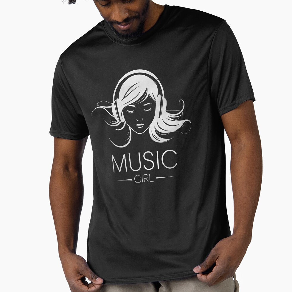 Music Girl – Clean Minimalist Music Lover Design by FocusedPatterns