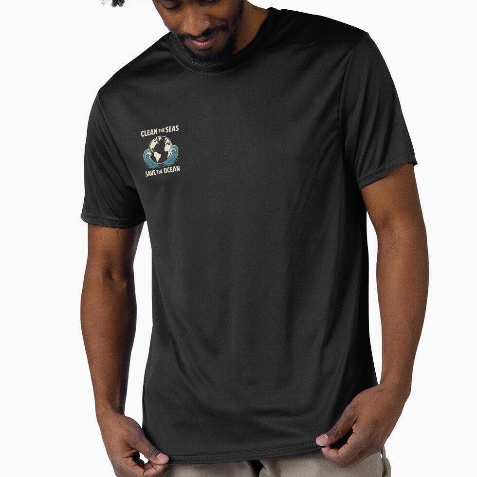 Clean the Seas – Save the Ocean | Eco Awareness T-Shirt Design by iamsouking