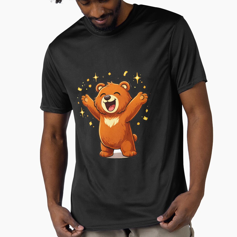 Cute Smiling Cartoon Bear Illustration by RelateAndTee