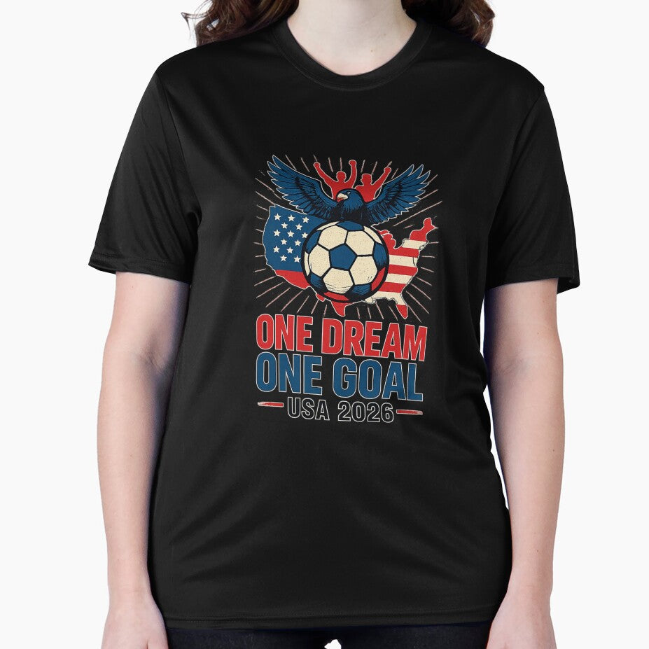 World Cup 2026 Circular T-Shirt Design – Welcome to the USA with National Flags by StyleOnly4U2030X