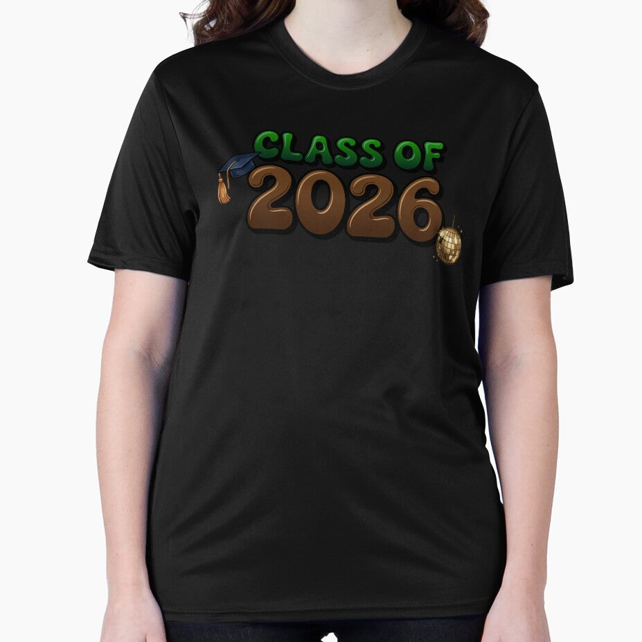 Class of 2026 Graduation Party Disco Ball Graduation Cap Art by PixelWaveBD