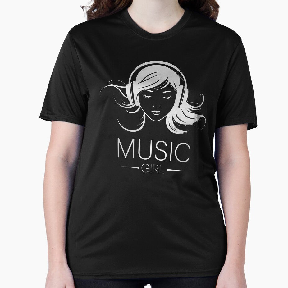 Music Girl – Clean Minimalist Music Lover Design by FocusedPatterns