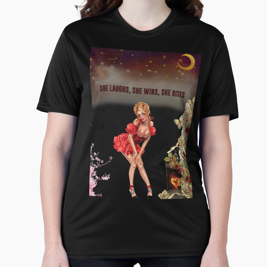 Holiday Aesthetic Art – Dark Feminine Power, Night Sky Fantasy Girl, Vintage Retro Style | Nyota by GraphixKing999