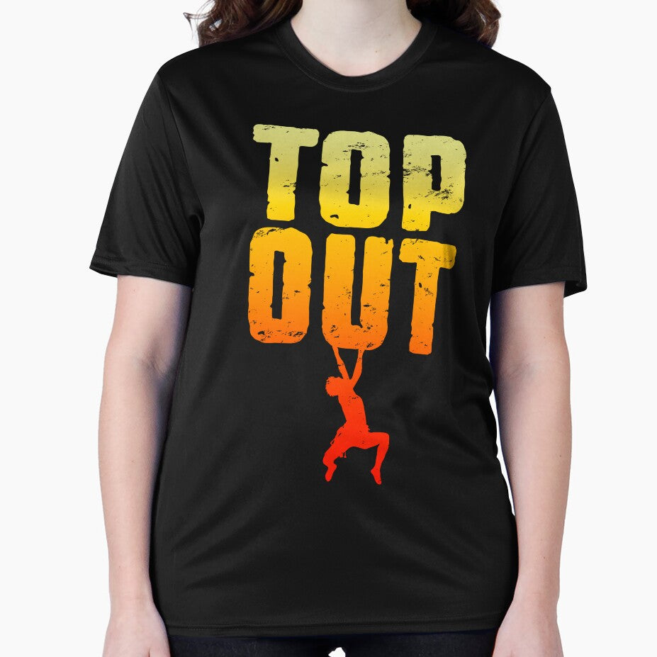 Top Out Rock Climbing Bouldering Funny Climber Boy by GrandeDuc