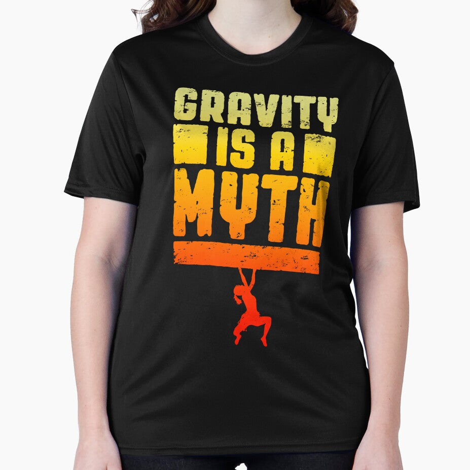 Gravity Is A Myth Rock Climbing Bouldering Climber Girl by GrandeDuc