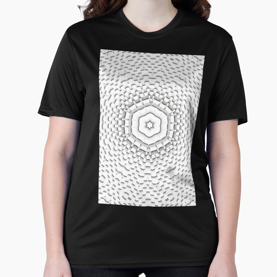 3D Grayscale Hexagon Geometric Art by ThatKrisGuy