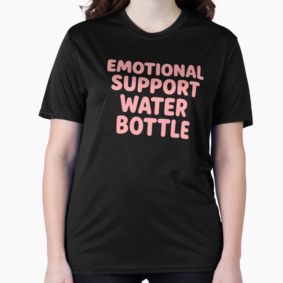 Emotional Support Water Bottle – Funny Self Care Aesthetic Quote by Afridi Art House