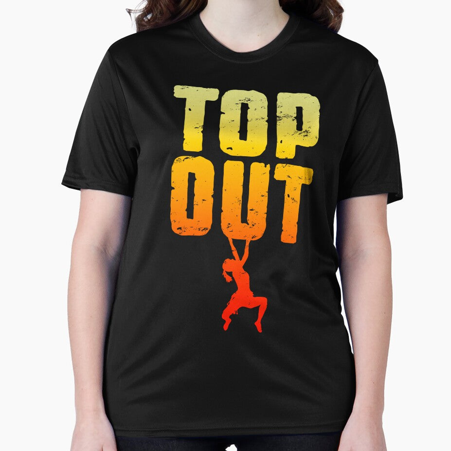 Top Out Rock Climbing Bouldering Funny Climber Girl by GrandeDuc